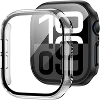 Verre + couvercle pour boîtier de montre Apple 46mm 44mm 40mm 45mm 41mm 42mm 38mm protecteur d'écran iwatch série 10 9 8 7 6 5 3 SE accessoires 1