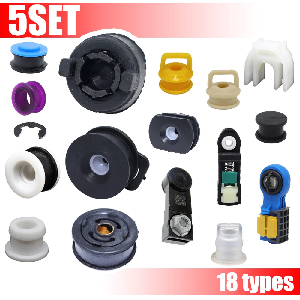 5SetAutoManualGearShiftLeverLinkageShifterBushingSleeve