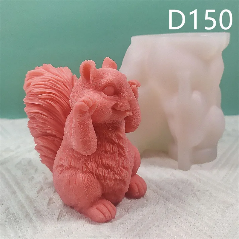 

Cute Stand Squirrel Silicone Mold Gypsum form DIY Handmade Plaster Candle Ornaments Handicrafts Mold Hand Gift Making Kitchen