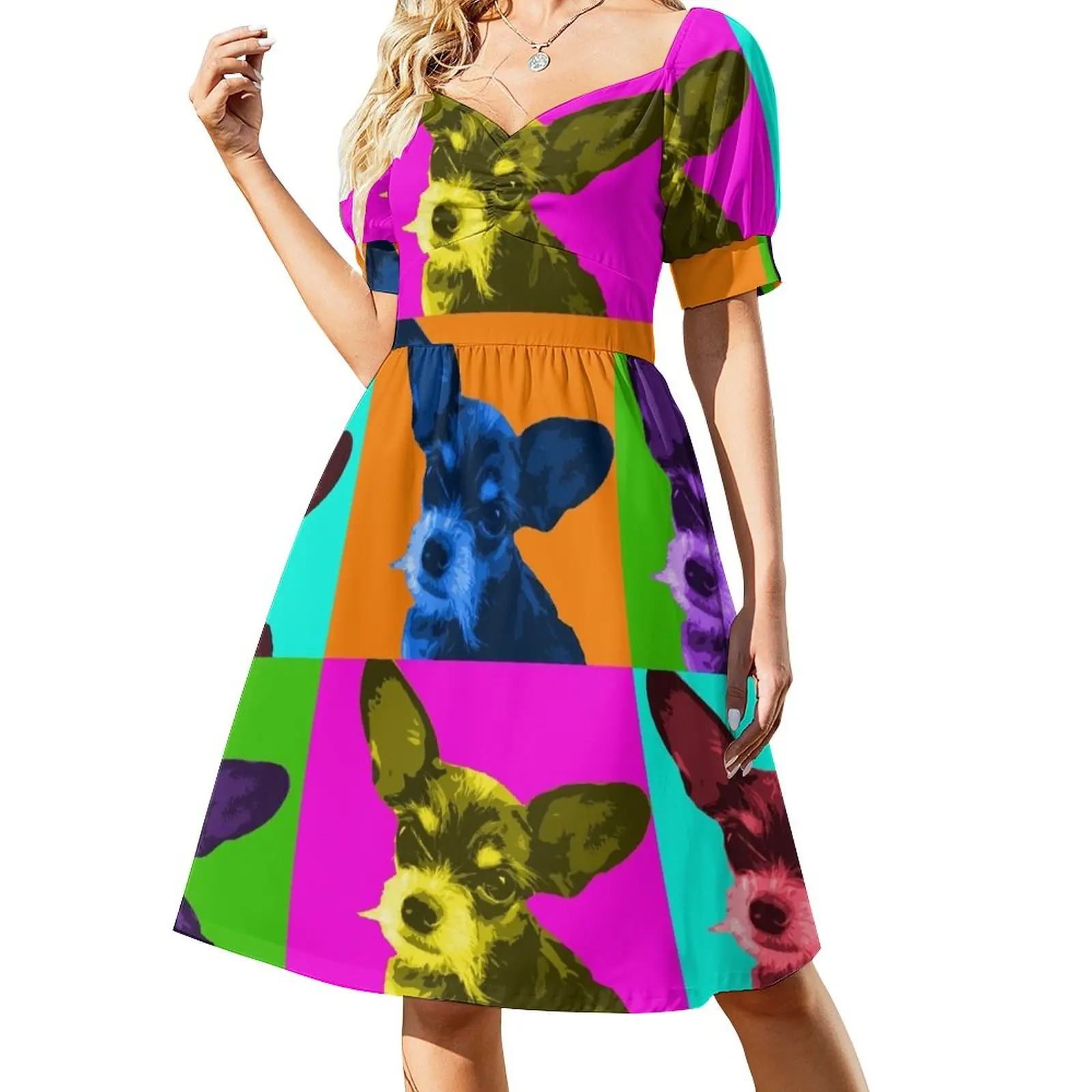

Pop Art Squeaky Chihuahua Sleeveless Dress summer dresses for women 2024 loose summer dress dresses for woman