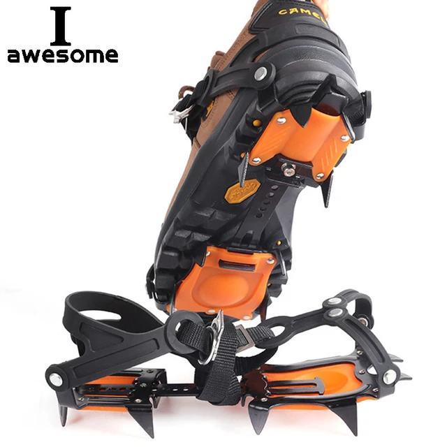 Crampon antidérapant à 10 dents, équipement de protection, pour  l'alpinisme, la neige, la randonnée, l'escalade, la glace, le ski -  AliExpress