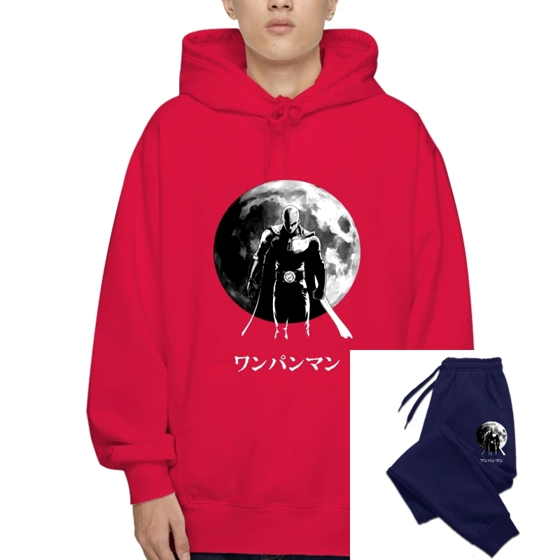 

One-Punch Man Art SweaHoody Sweatshirt Hoodie Saitama Men 100% Cotton Sweatshirt Hoodie Print Pullover Men Warm Pullover Sweatsh