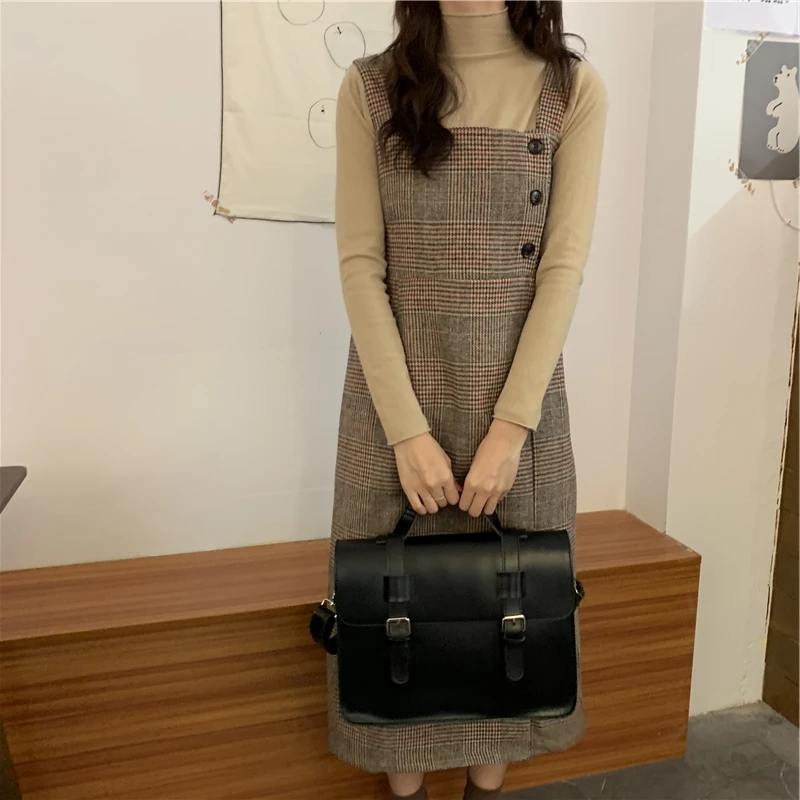 Retro Korean Style Women Backpack Students ShoulderBags Briefcase Bookbag Travel Messenger Bags 4