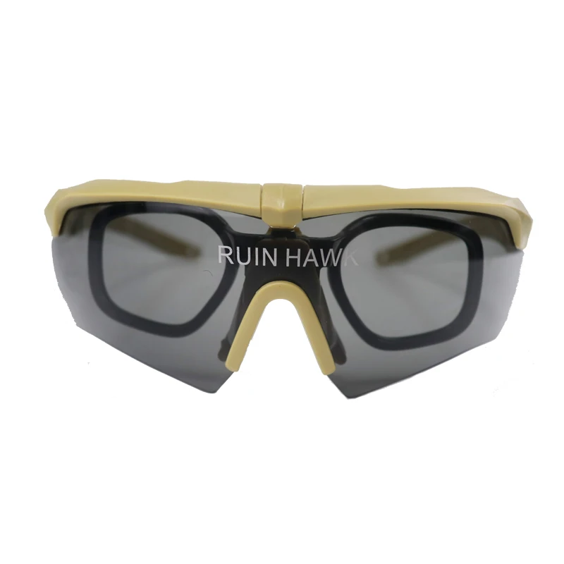 Men's Outdoor Sports Sunglasses Military Tactical Glasses Military Hunting Equipment Air Gun Paintball Shooting Goggles 3 lenses safety goggles polarized sports glasses polarized glasses tactical goggles uv protection glasses shooting glasses polarized goggles