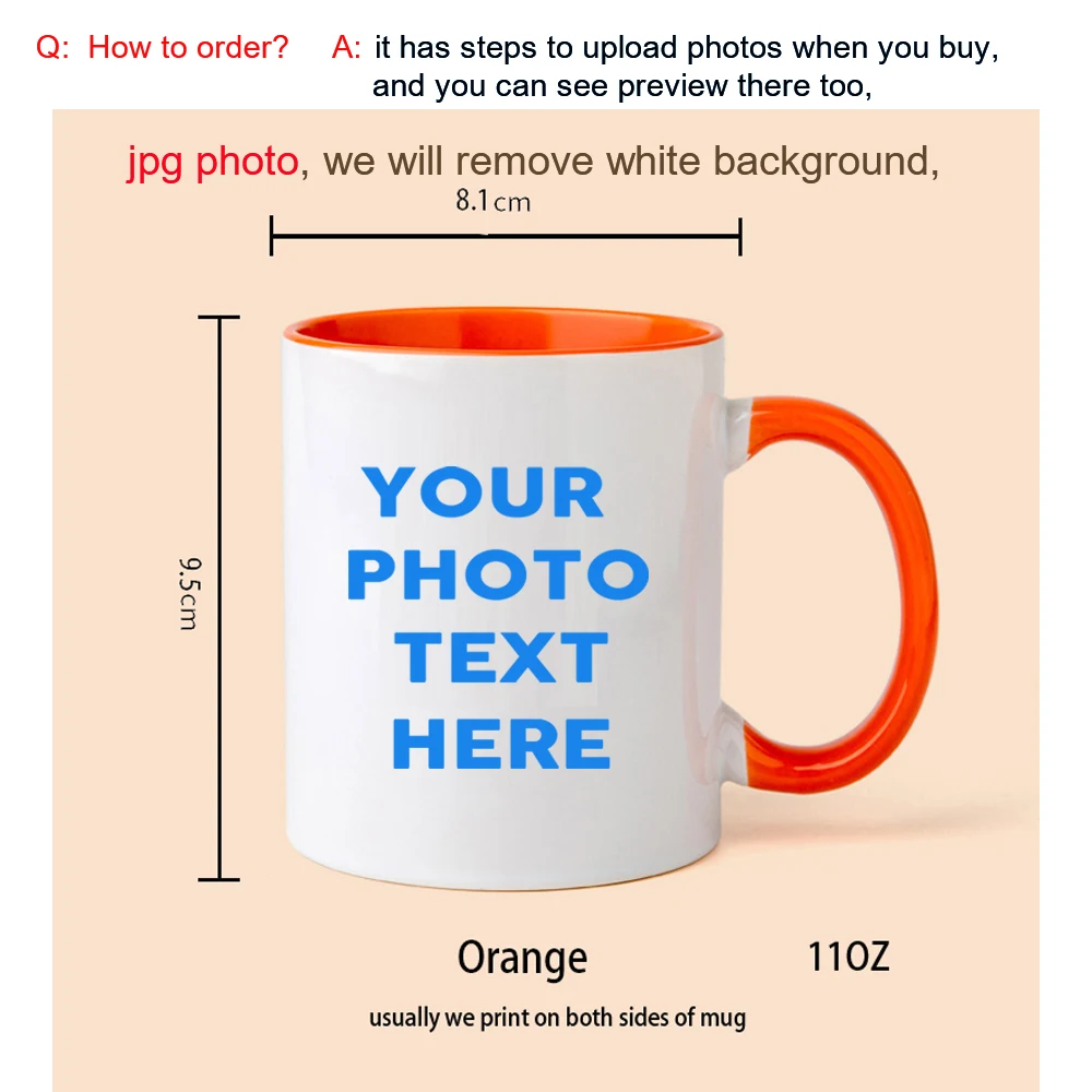 Customized Photo Mug: Personalized Name, Image & Text - Perfect Gift for Mother's Day or Weddings