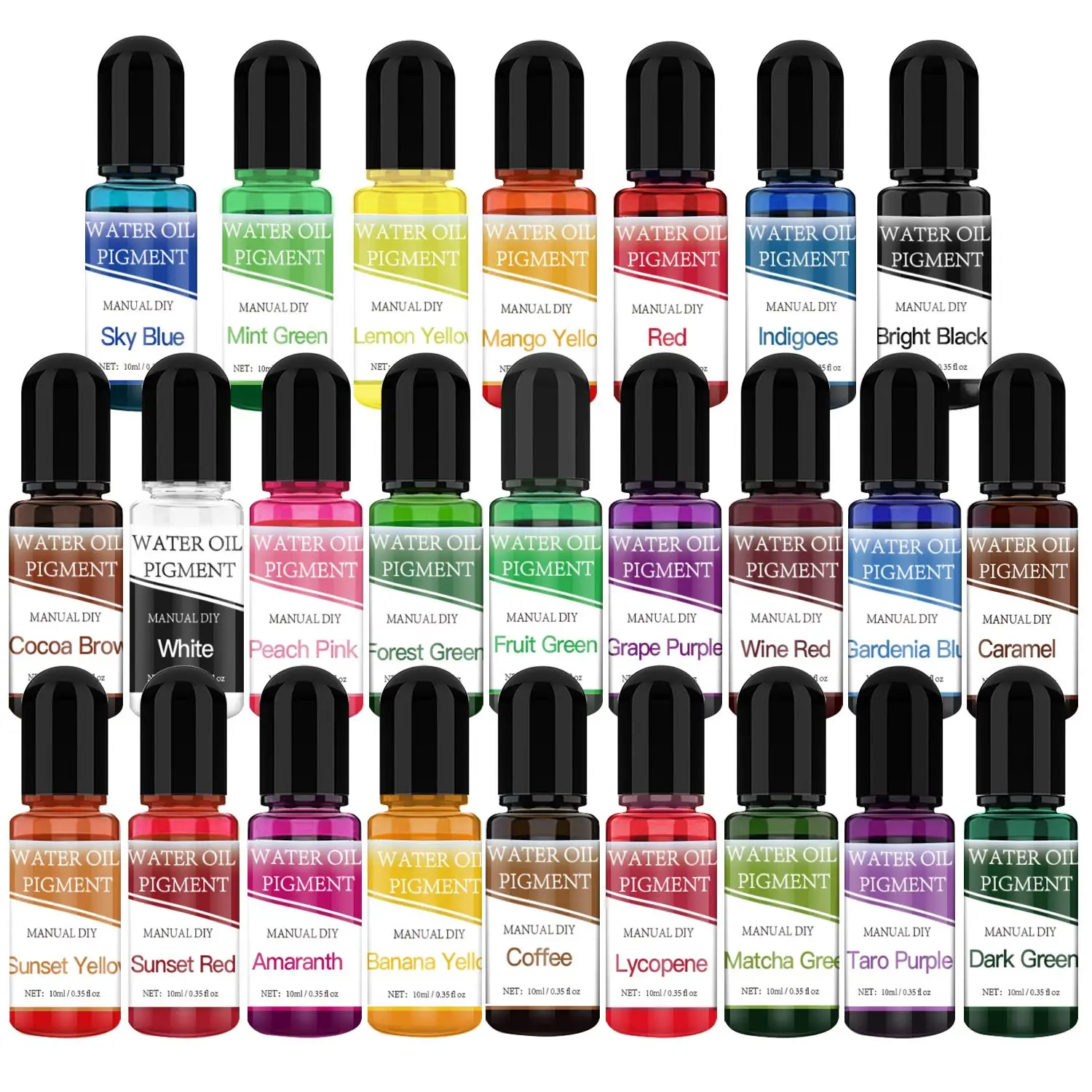 1Set 24Colors Gypsum Cement Coloring Dye Plaster Craft Pigment Concentrate Cement Plaster Mold Making Coating Handmade Supplies gypsum cement pigment
