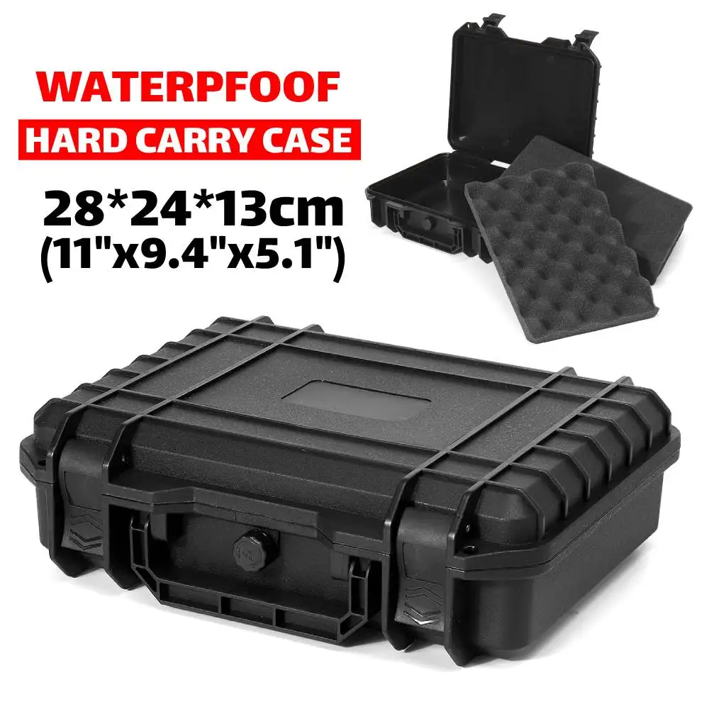 

280x240x130mm Plastic Instrument Case ToolBox Safety Waterproof Equipment Tool Box Dry Box Impact Resistant with Pre-cut Foam