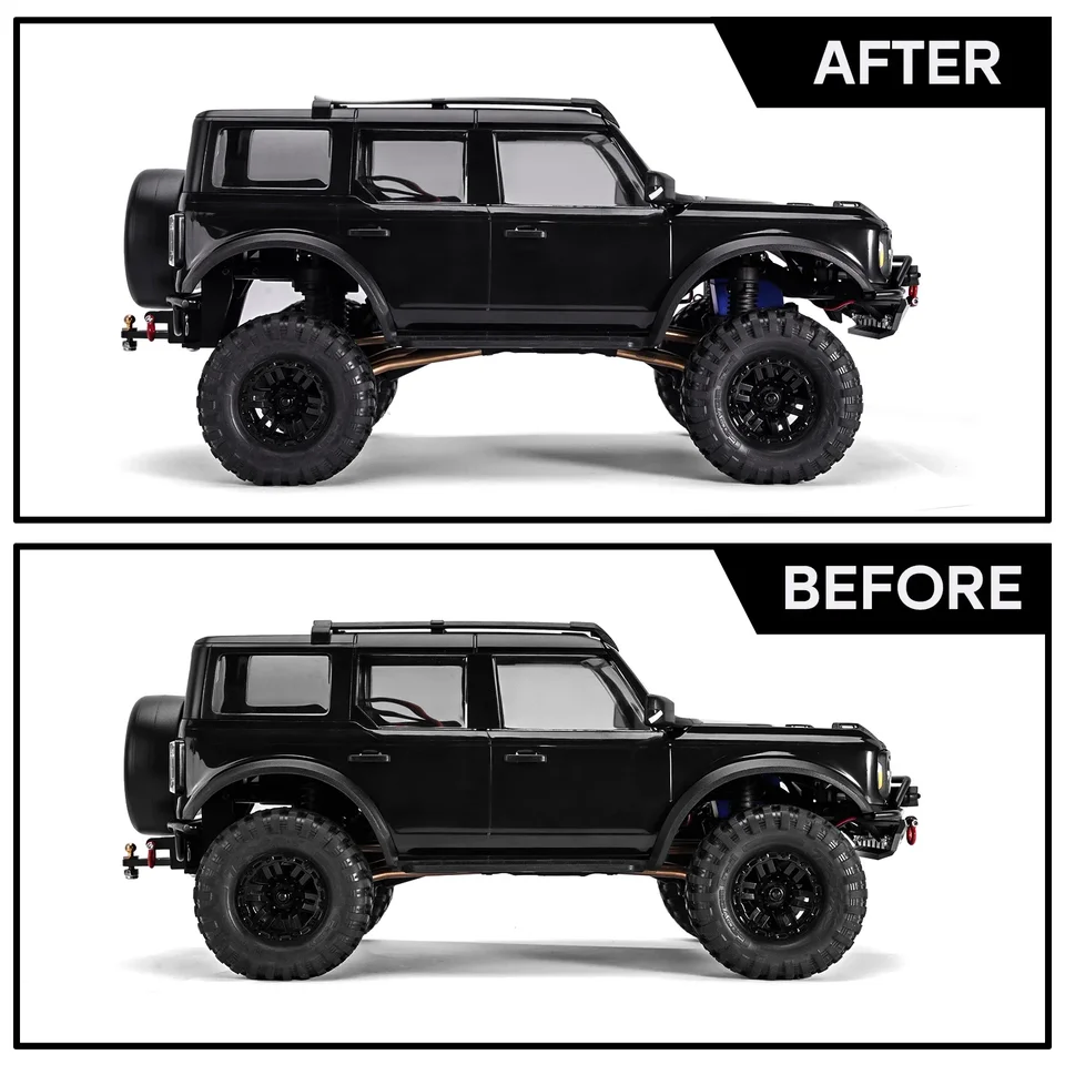 INJORA-Kit de elevación de altura de montaje de choque de aluminio CNC para  1/18 RC Crawler TRX4M Defender Bronco Upgrade - AliExpress, image size:960x960