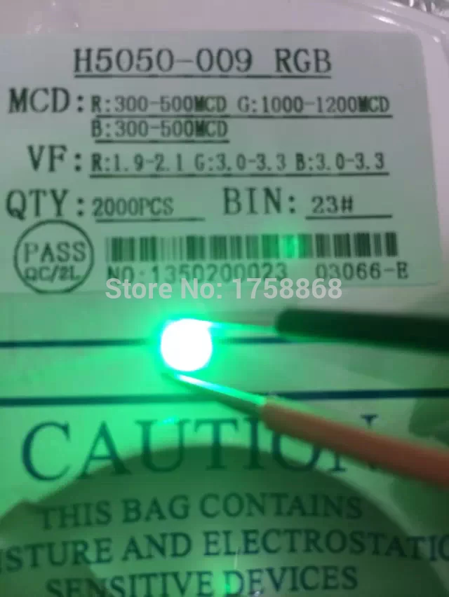 รูปสินค้า Super Bright RGB LED 5050 3-Chips คุณภาพสูง