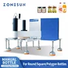 ZONESUN ZS-TB3 Manual Bottle Label Sticker Peeling Applicator Flat Round Square Polygon Surface Machine 1