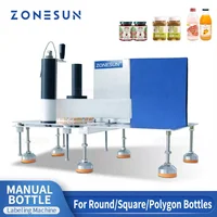 ZONESUN ZS-TB3 Manual Bottle Label Sticker Peeling Applicator Flat Round Square Polygon Surface Machine 1