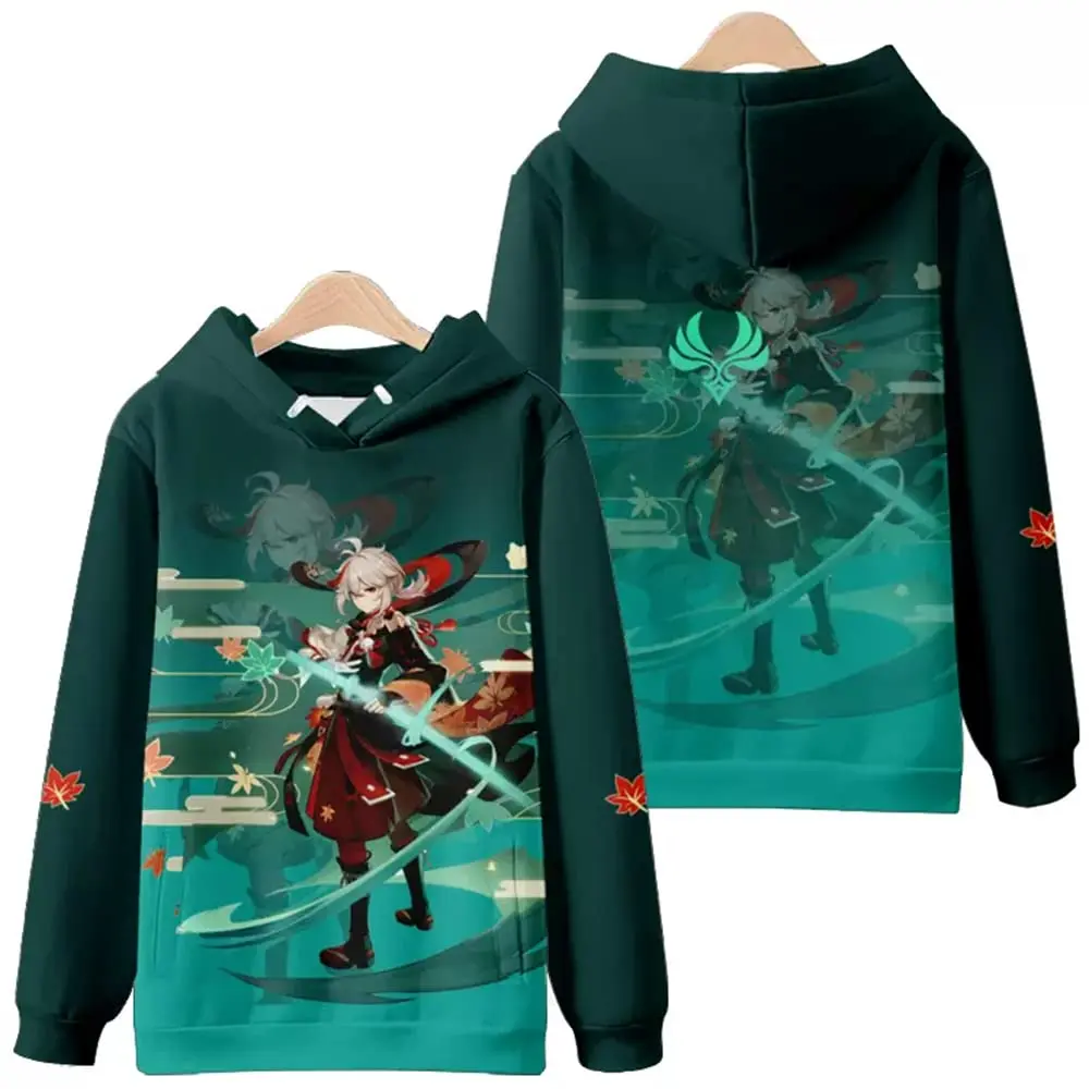 Genshin Impact Hoodie 3D Long Sleeve Women Men Hooded Sweatshirt Harajuku Streetwear Kaedehara Kazuha Clothes