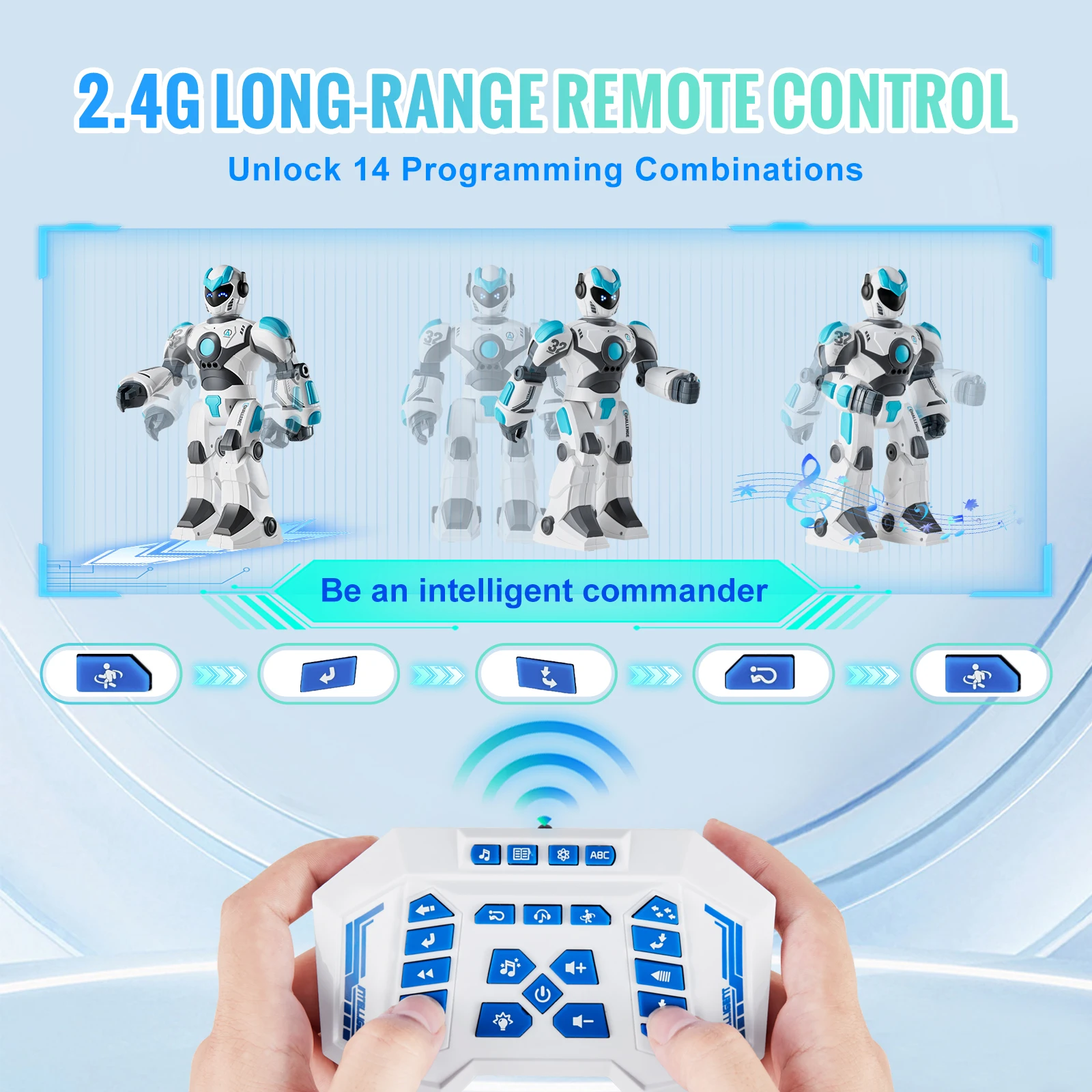 VEVOR RC Robot Toys Mechanical Combat Police Early Education Intelligent Robot Electric Singing Dancing Children's Birthday Gift 3