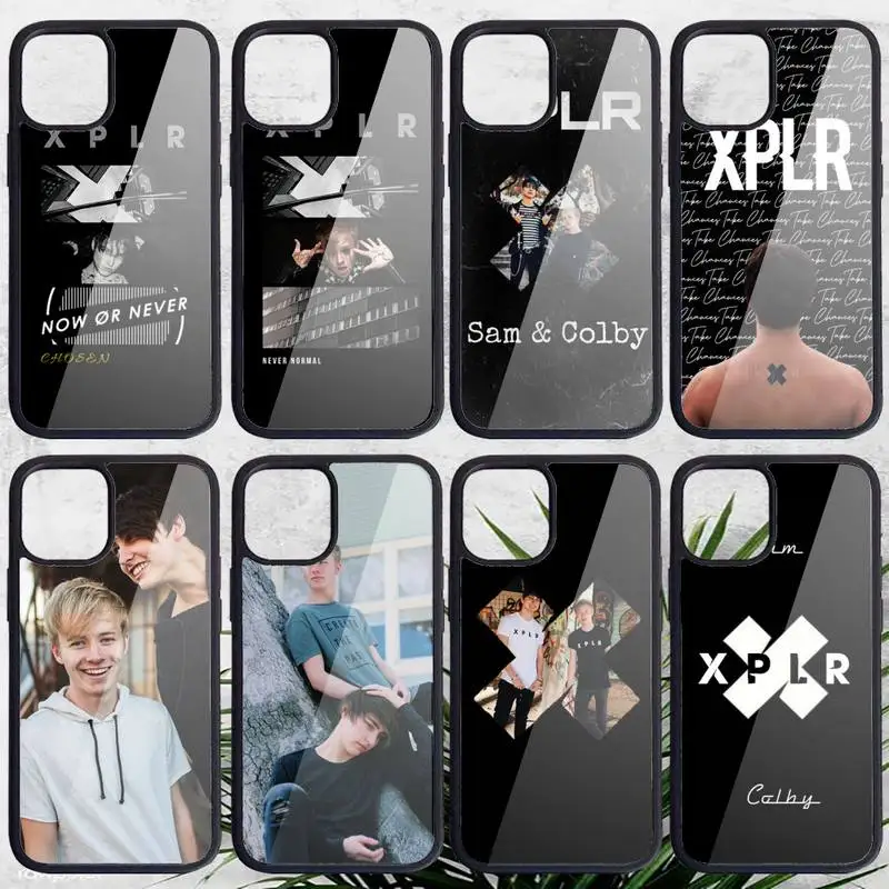 

sam and colby XPLR Phone Case PC for iPhone 11 12 13 pro XS MAX 8 7 6 6S Plus X XR Luxury shell funda