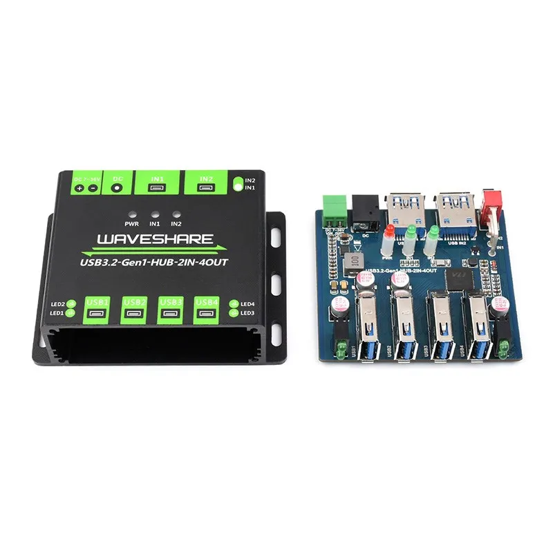 Industrial Grade Usb Hub Portas a Portas Usb até 5gbps Multi Proteção Switchable Mac Windows Portas - Imagem 3