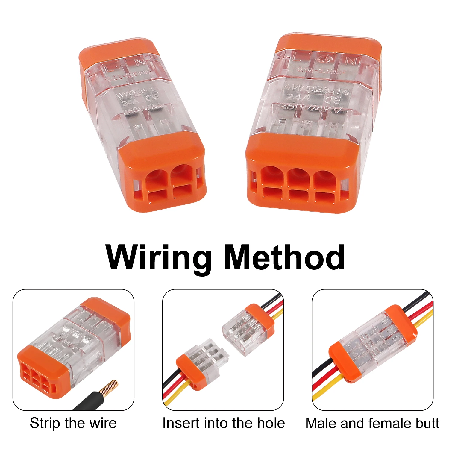 LT-22 LT-33 Wire Quick Connector Fast Wiring Electrical Wire Connector Mini Quick Wire Connector 2 pin / 3 pin Terminal Block