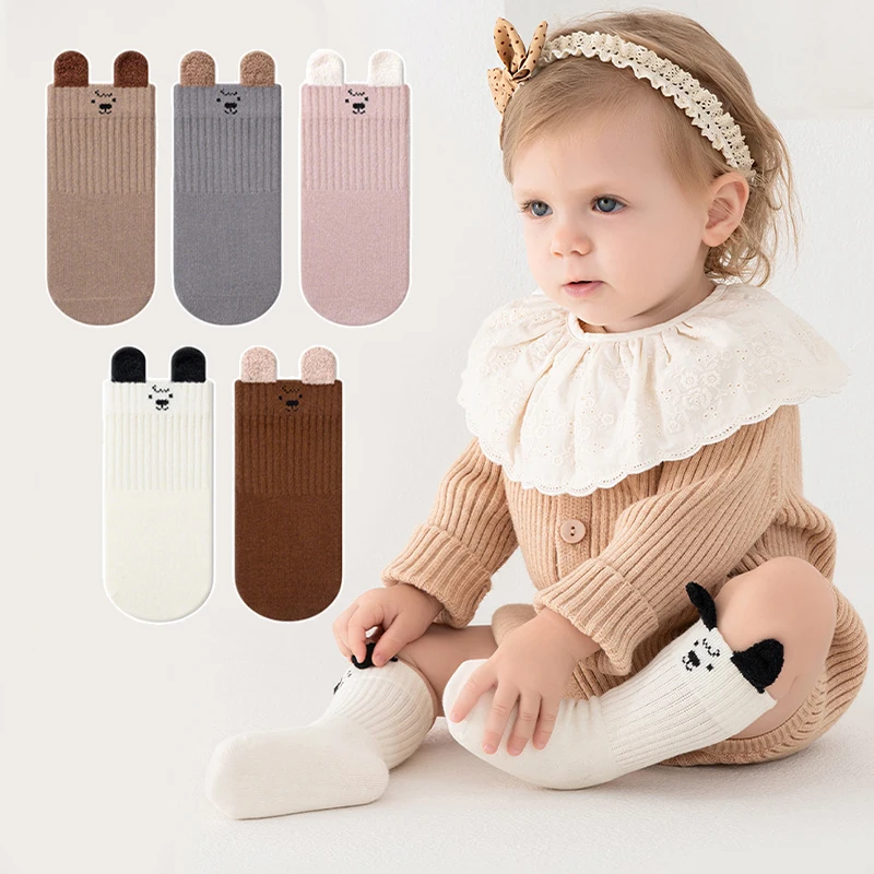 Long Baby Socks Cute Cartoon Mid Tube Newborn Socks Soft Warm Toddler Sock High Knee Kids Socks For Girls And Boys