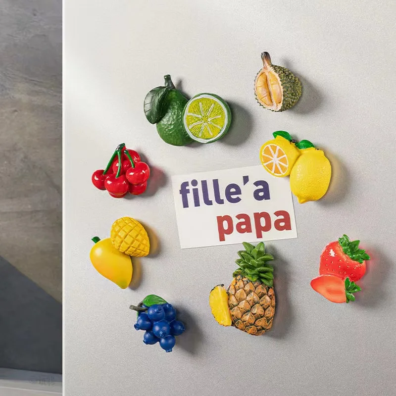 

Simulated Fruit Creative Refrigerator Sticker 3D Three-dimensional Magnetic Sticker Cute Decorative Magnetic Magnet Sticker