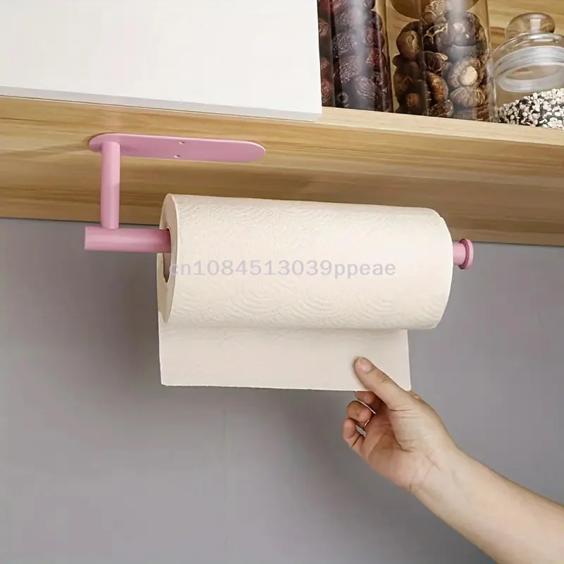 Porta asciugamani di carta da cucina, porta asciugamani di carta a parete, portarotolo di carta igienica, portaoggetti per armadietto, porta tovaglioli - immagine 2