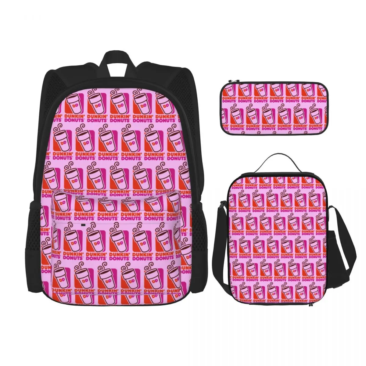 Dunkin’ Donuts Colorful Backpack Dunkin Donuts Backpacks Boys Girls Bookbag Children School  main image 4
