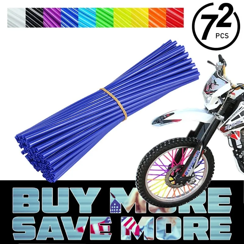 72PCS 24cm Universal Dirt Bike Speichen Abdeckungen Motorrad Felge Speichen Wrap Kit Skins Schutz Abdeckung Für motocross Fahrrad – Detail 12