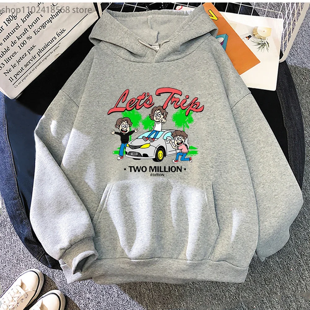 Sturniolo Triplets Hoodies Men's Cartoon Printed Sweatshirt with Hooded Men Clothing Women Y2k Sudaderas Full Streetwear Fleece
