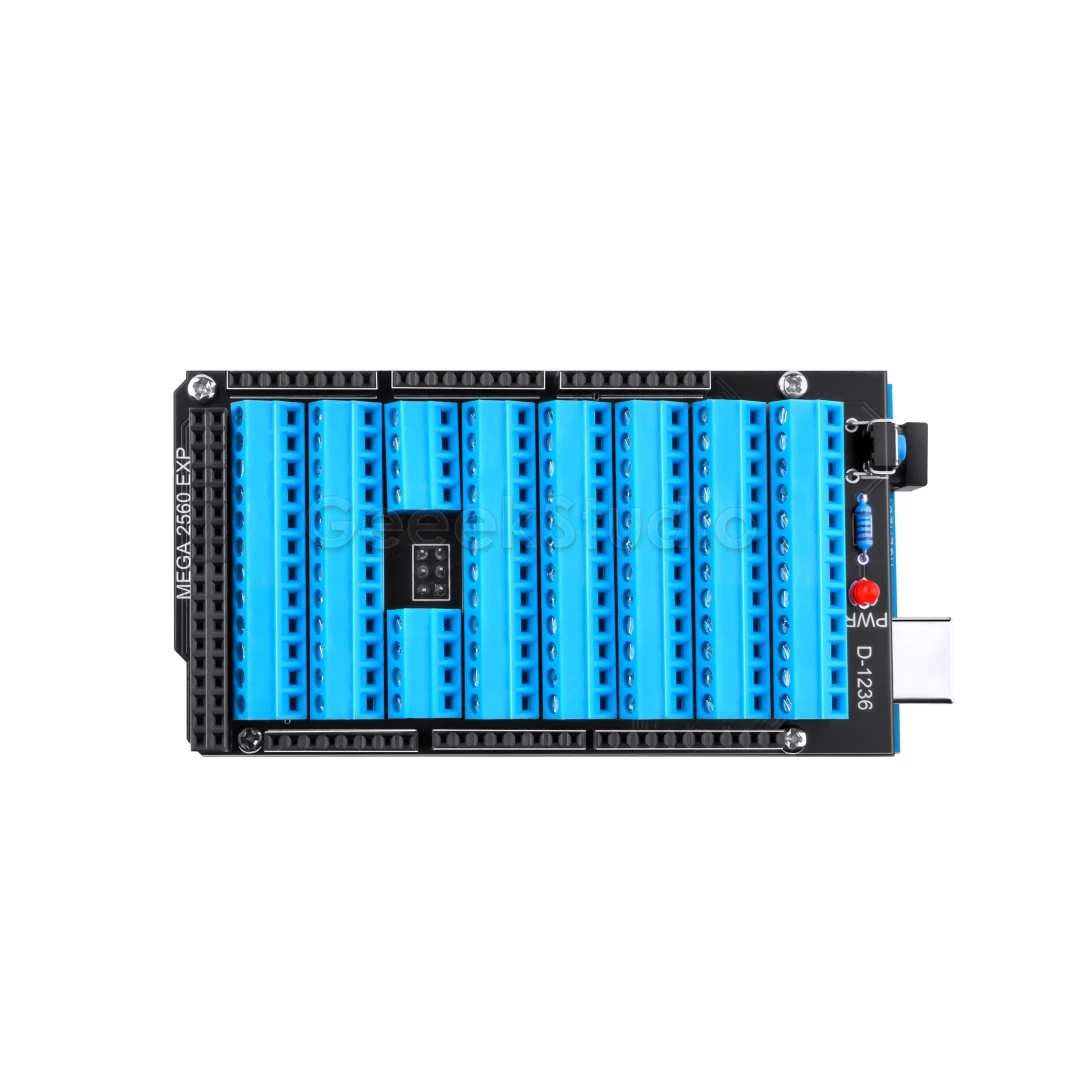 Chapéu Terminal para Arduino Mega 2560 r3 com Botão de Reconjunto e Indicador Led - Imagem 2