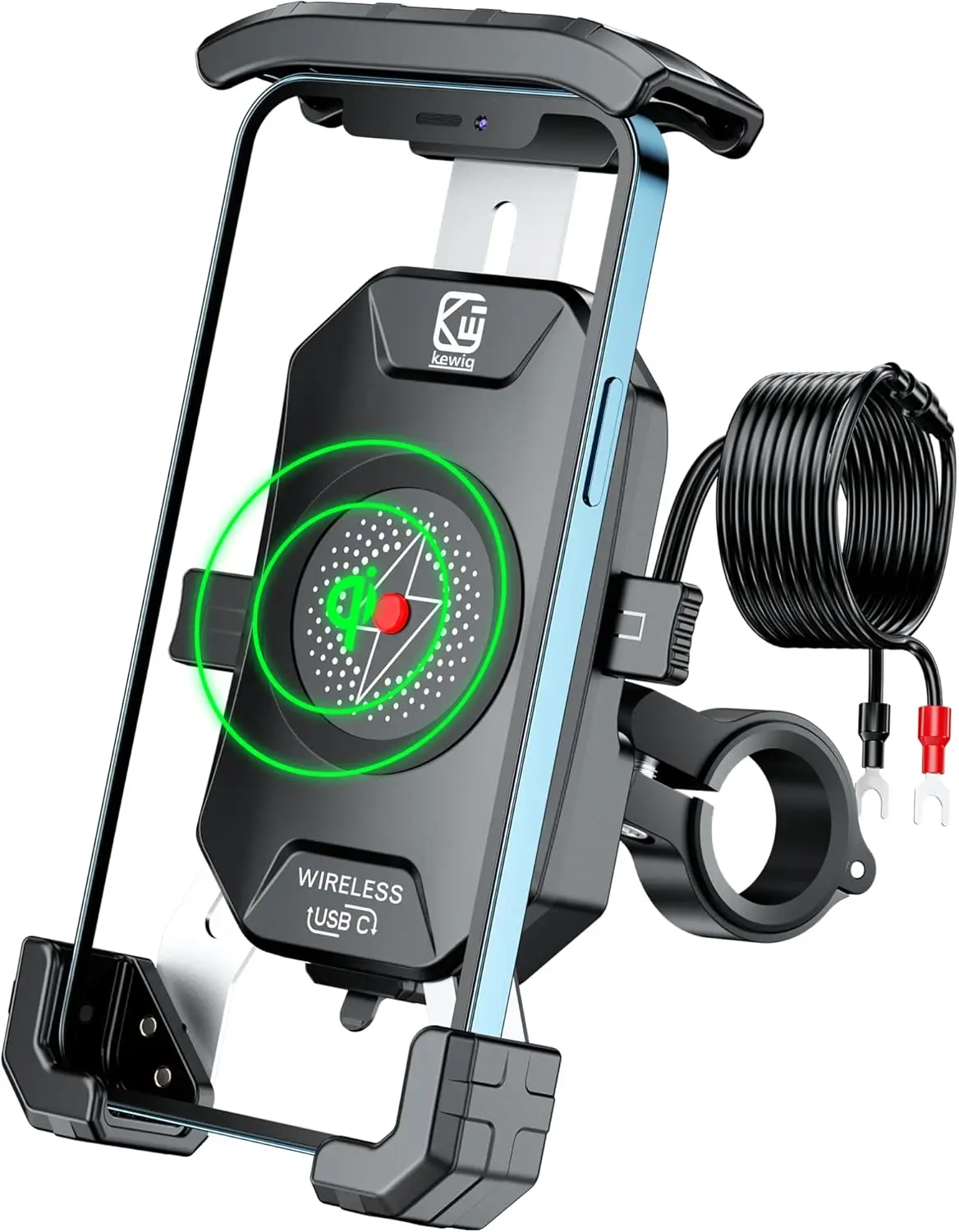 Motorcycle Phone Holder Fast Wireless Charging Quick USB Charger Moto Motorbike Mirror Stand Support Cellphone Handlebar Mount 1