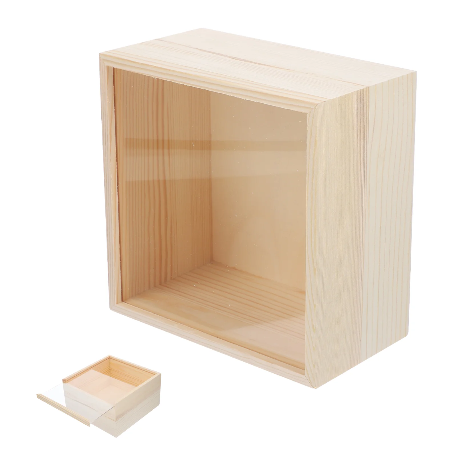 

Wooden Storage Clear Lid Case Container Decorative Wooden Box Wooden Display Box Unfinished Wood Box Wooden Box Wood Storage Box