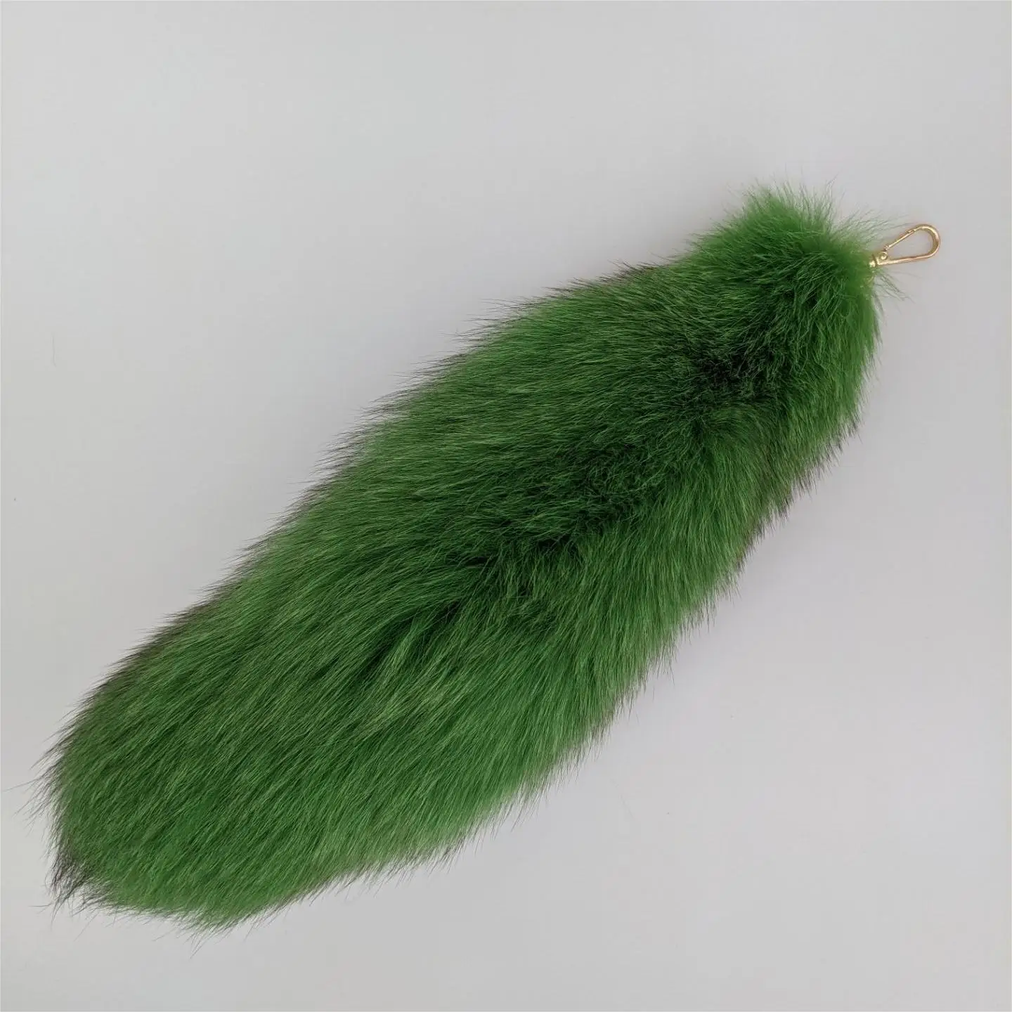 Luxurious Natural Fox Fur Tail Keychain - Chic Y2K Fashion Accessory, 40 cm