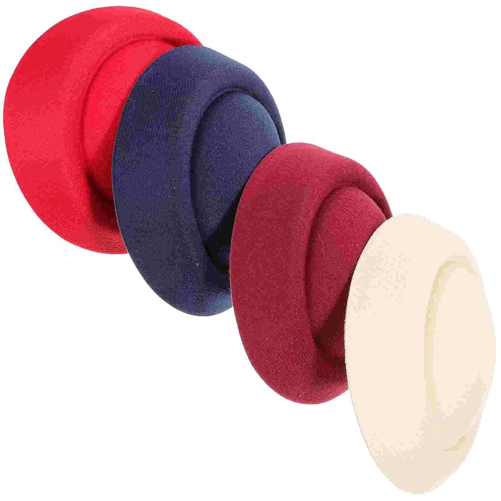 

4pcs Mini Hat Base Wear-resistant Hat Making Support Base for DIY Hair Clip and Crafts Making