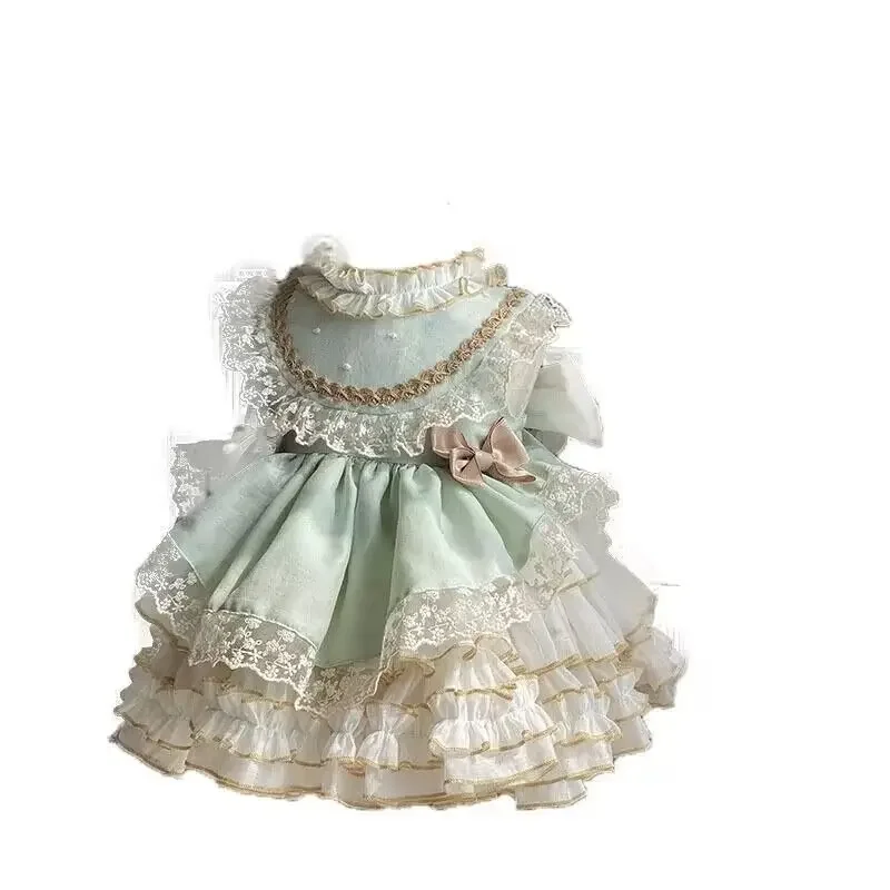 Girls Lolita Kids Summer Lace Purple Pink Green Dress Birthday Party Dress Cute Princess Doll Teen For Girls