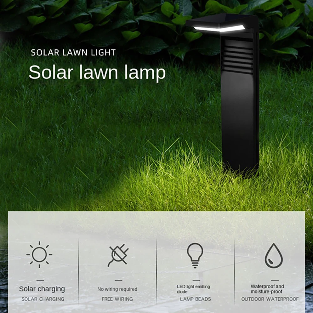 Solar Garden Lights Outdoor Ip64 Waterproof High Brightness Adjustable Light Control Induction Lawn Lamp