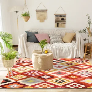 Retro Classic Bohemia Carpets for Living Room Non-Slip Soft Non-slip Area Rugs Bedroom Geometric Home Decoration Boho Floor Mats