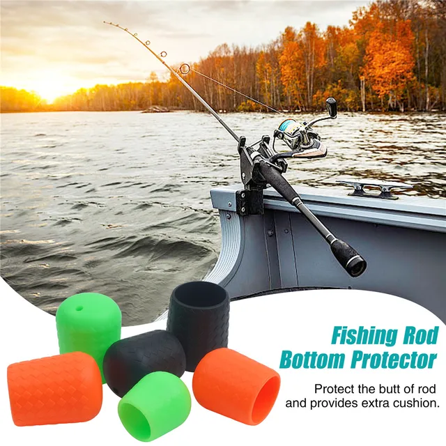 Fishing Rod Protector Cover Protective Case Rod Holder Butt Cushion  Silicone Cap fishing pole sleeve Fishing Tackle Accessories - AliExpress