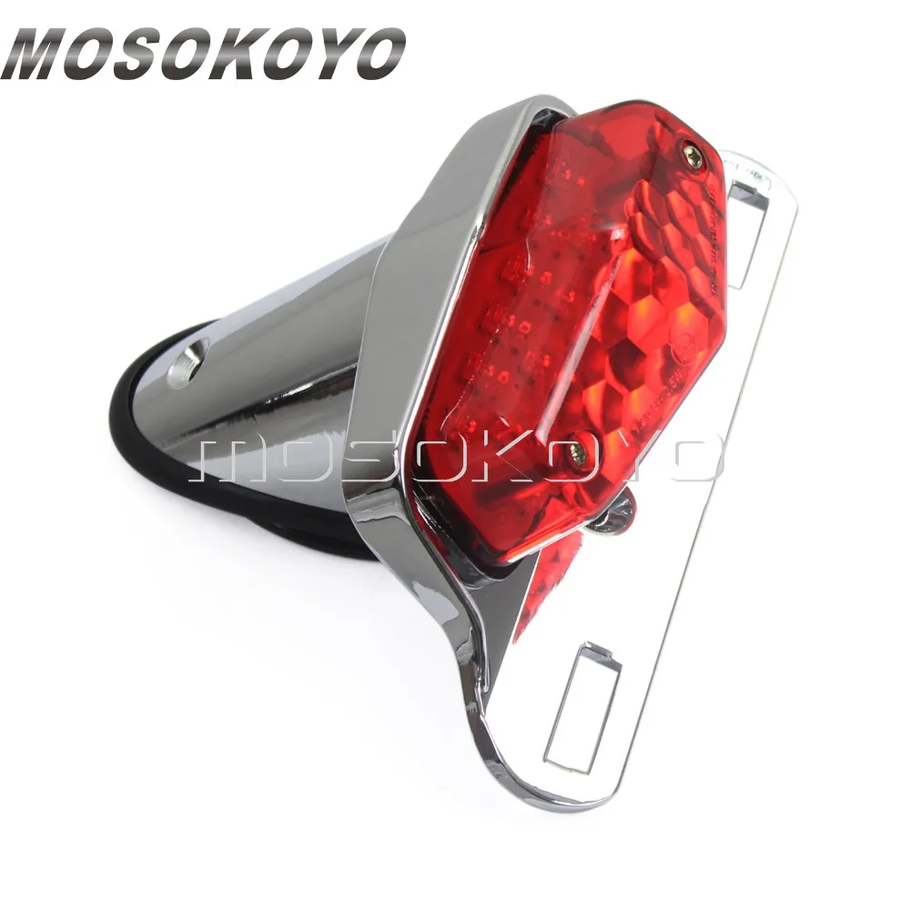 Fanale Posteriore A LED Universale Stile Lucas Per Moto - Luce Freno E Marcia Per Triumph Bonneville Scrambler E Honda, Impermeabile