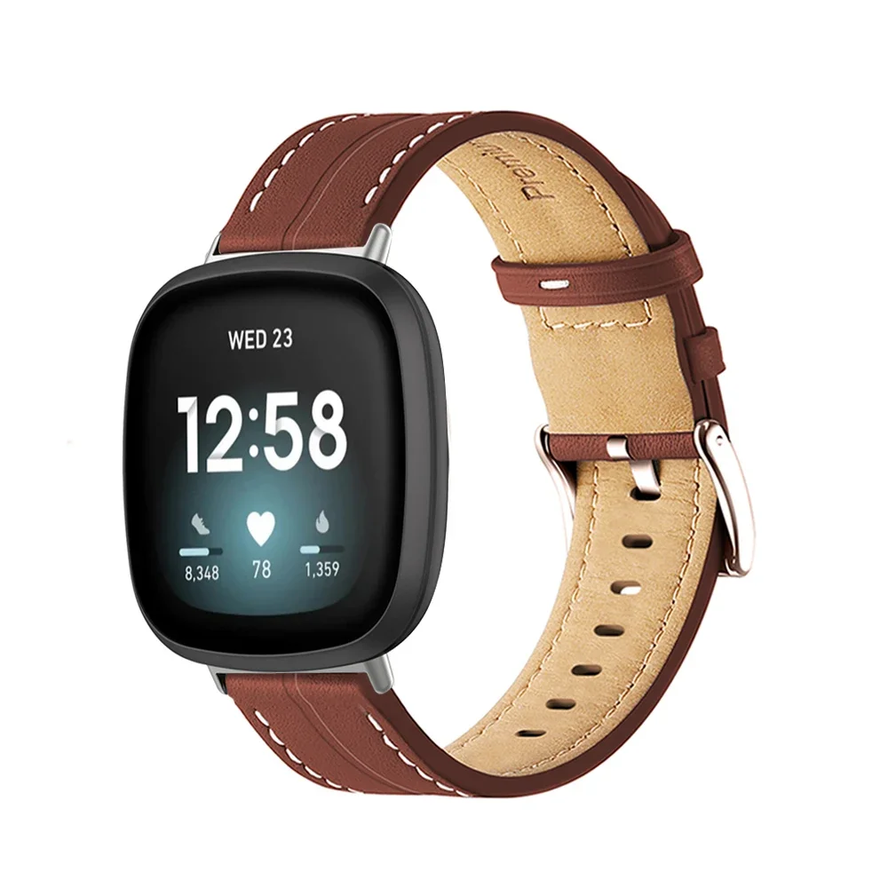 Premium Genuine Leather Smart Watch Strap with Pin Buckle
