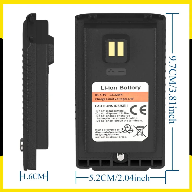 Baofeng UV18 Pro Max GPS Li-ion Battery Original  DC 8.4V Type-C Charging for UV-G28 Pro UV18H UV-18i UV-18L UV-18 Two Way Radio 4