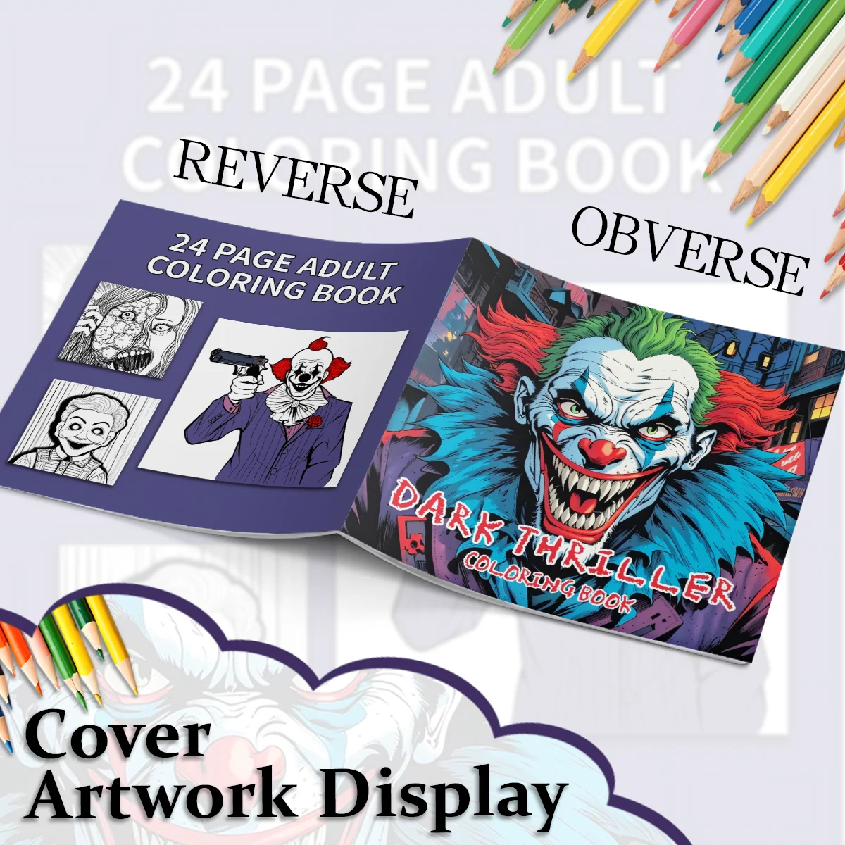 Unique Cartoon Character Designs, Vibrant Makeup Illustrations, Creative Art Therapy for Stress Relief - Engaging Drawing Book 3