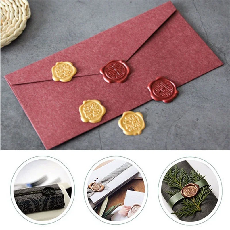 Wax Seal Sticks with Wick for Postage Letter Retro Vintage Seal Stamp