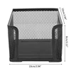 Black Mesh Paper Cube Mini Memo Note Pads Box Holder Storage Case Display Stand Dispenser for Home Office School Class 6