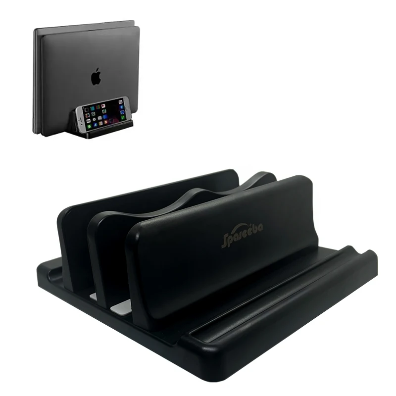Space-Saving Vertical Laptop Stand with Adjustable Width