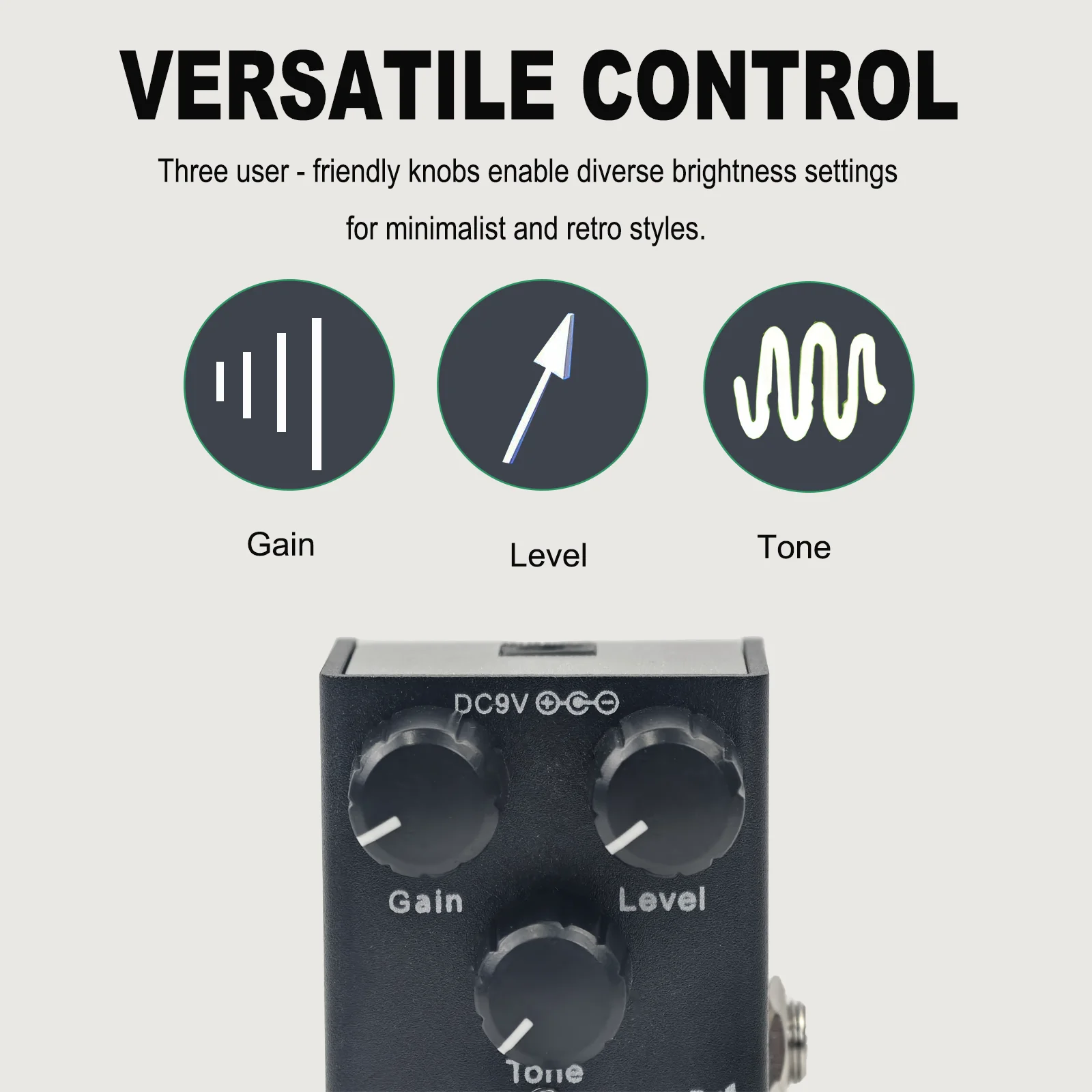 E-Gitarrenpedal Vintage Overdrive/Distortion Crunch/Distortion/US Dream/Classic Chorus/Vintage Phase/Digital Delay – Detail 7