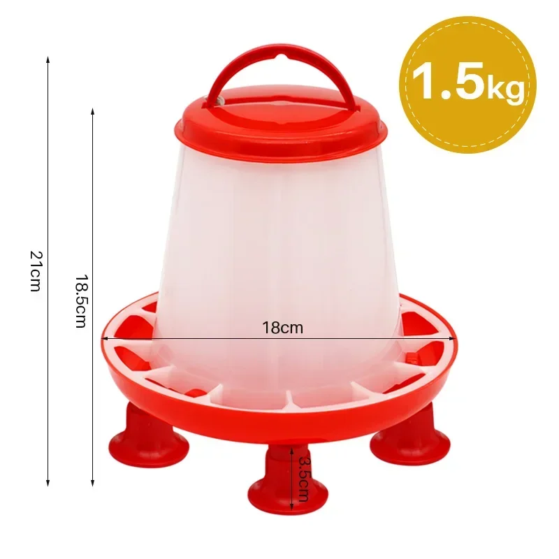 Poultry Waterer 1Pc 1.5kg/3L Automatic Drinker Bucket Chicken Feeder Barrel Quail Drinking Farm Chicken Coop Water Supply