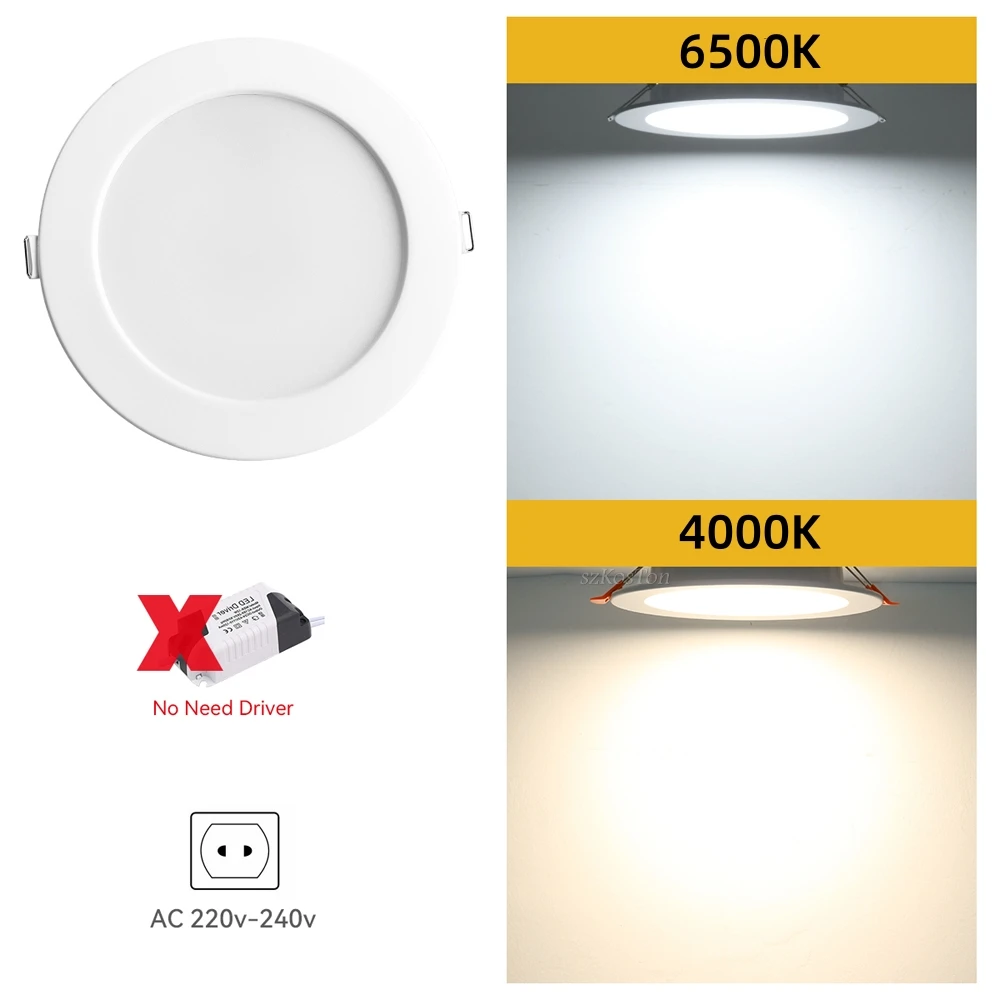 10PCS LED Downlight Recessed Ceiling Lamp 5W 7W 9W 12W 20W AC220V Cold White Spotlight LED Lights for Kitchen Living Room