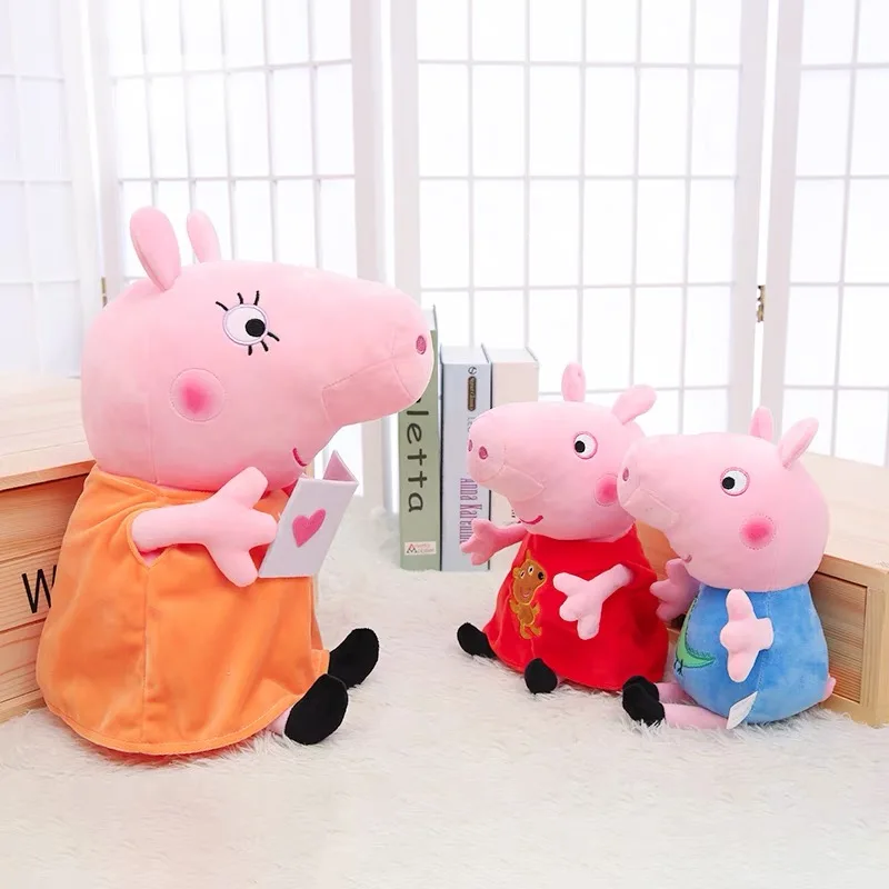 ペッパピッグファミリーぬいぐるみ,19 cm,オリジナルおもちゃ