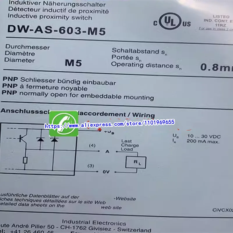 

3pcs New Proximity switch DW-AS-603-M5 DW-AS-623-065-001 DW-AS-604-065-001 DW-AS-604-M18-120 DW-AS-504-M18-120