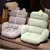 Thicken Plush Seat Cushion Cartoon Floor Tatami Back Chair Cushion One-piece Non-slip Home Decoration Pink Grey Large Size 6