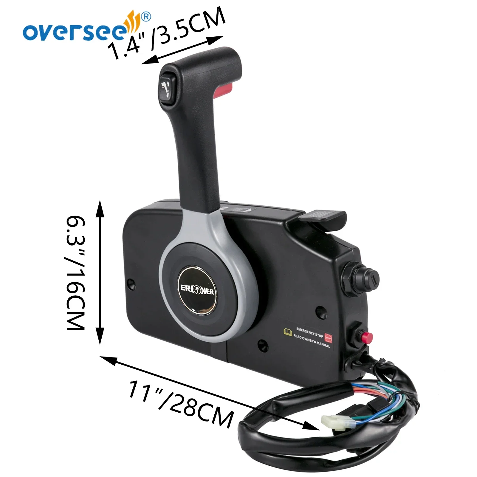 Oversee Remote Control Box Push 67200-93J50 For Suzuki Outboard Motor Single Handle