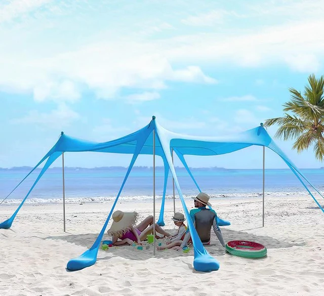 Carpa Playa con UPF 50+, Tilenvi para 2-3 Personas, Refugio Plegable ,Bolsa  Compacta, Tienda Campaña Familiar para Parques, Viajes, Fiestas, Eventos :  : Deportes y aire libre